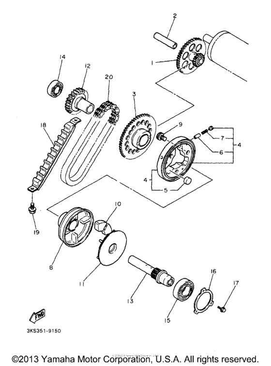 YZF1000RJC Стартер