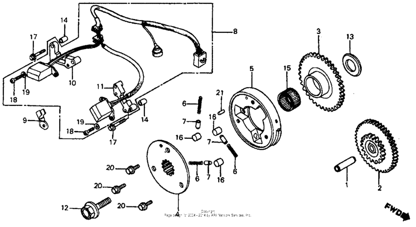 Pulse generator + starter clutch