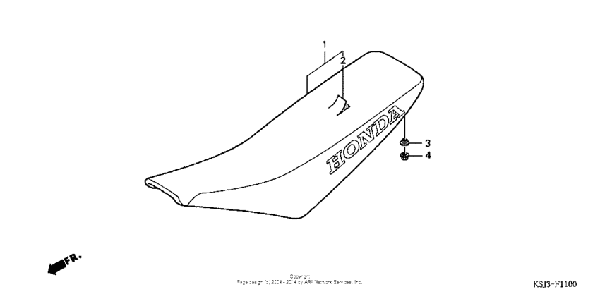 CRF100F Сиденье