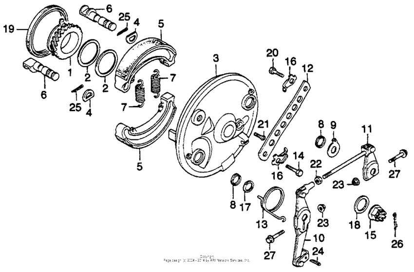 Cb40ti front brake panel