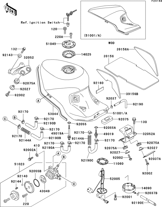 Fuel tank(1/2)(zx1100-d6)
