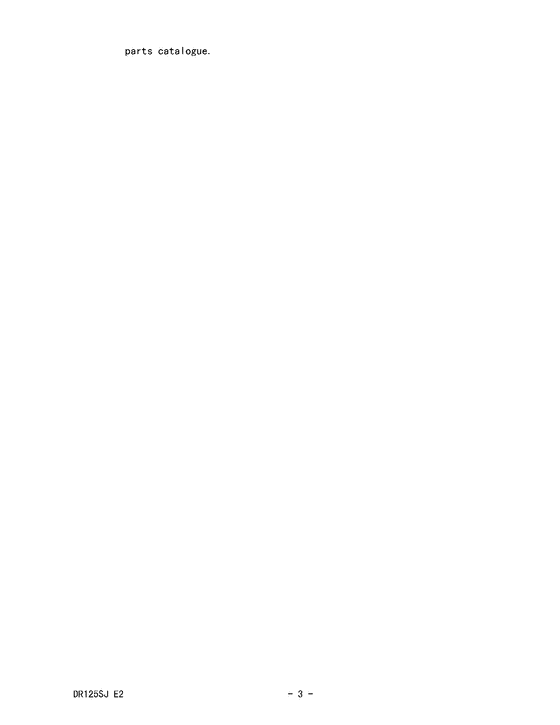 DR125 Catalog preface