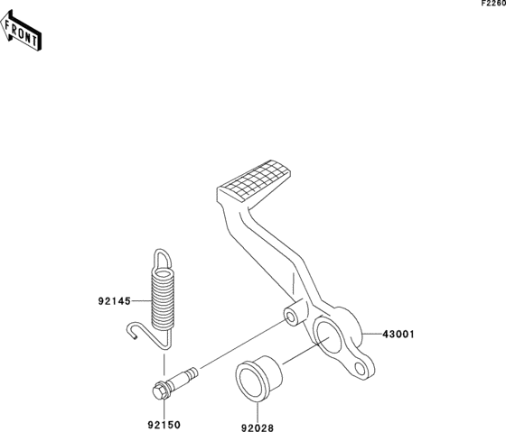 ZX900 Педаль тормоза