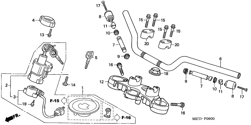 Handle pipe/top bridge
