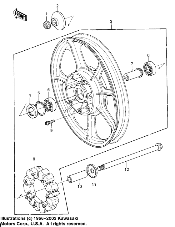 Rear wheel/hub