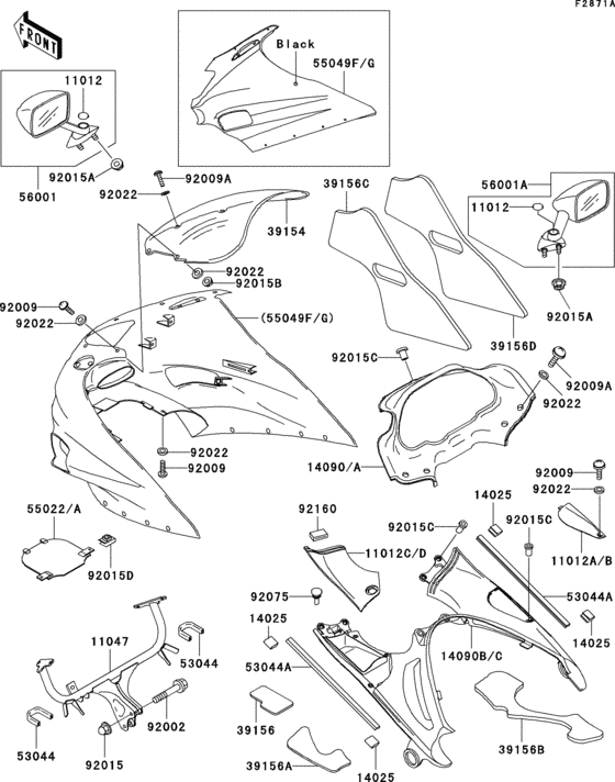 Cowling(1/2)(zx1100-d2)