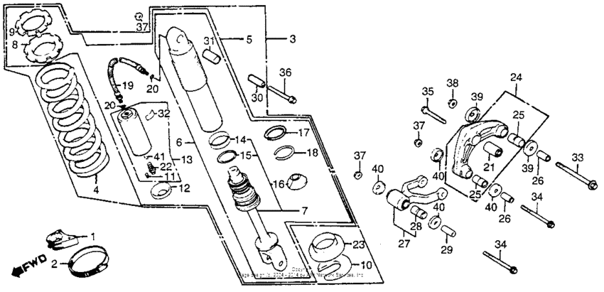 Rear shock absorber 82