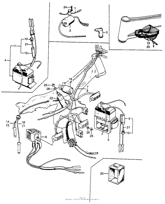Wire harness + battery
