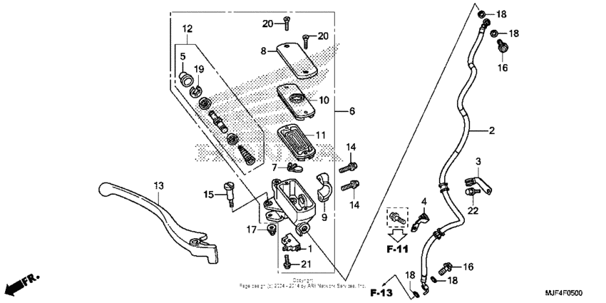 Front brake master cylinder (1)