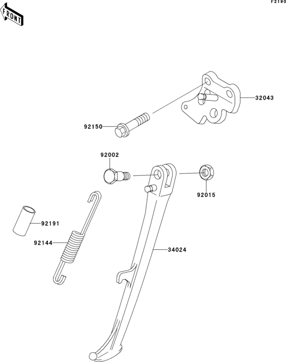 ZX600 Подножка