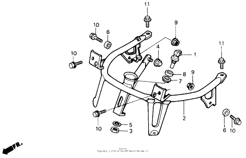 GL1500I Cowl stay 90-91