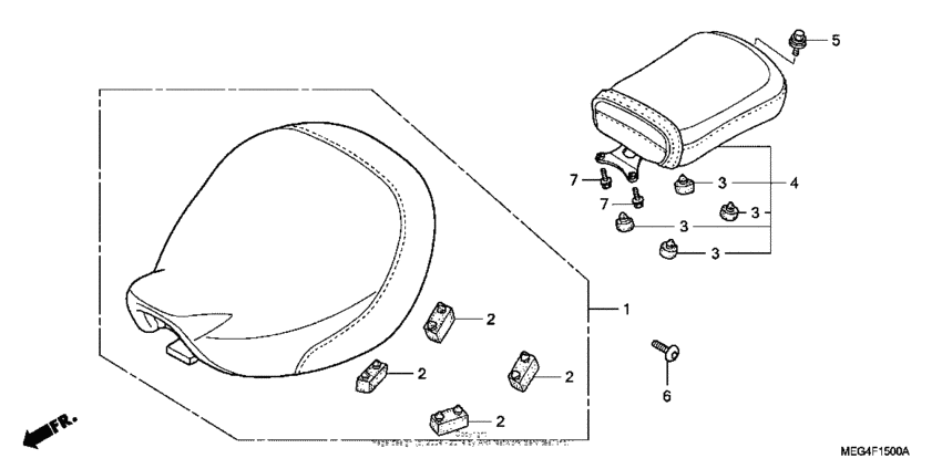 VT750CA Сиденье