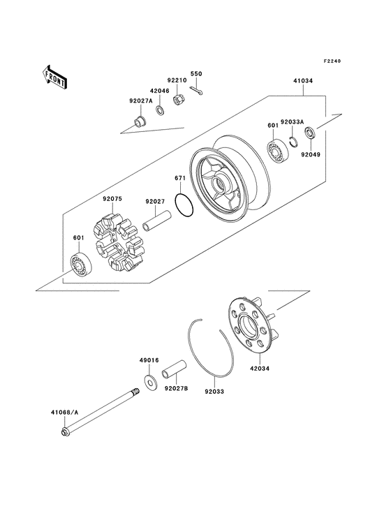 VN1500 Заднее колесо / цепь