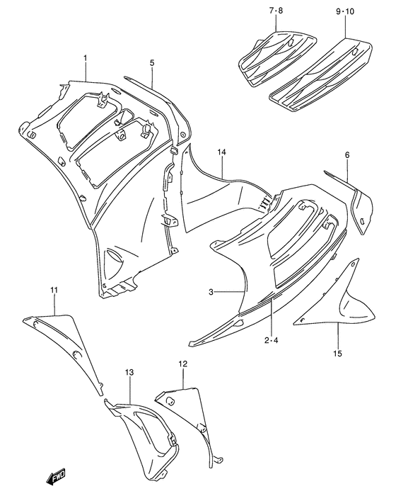 RF600 Under cowling body
