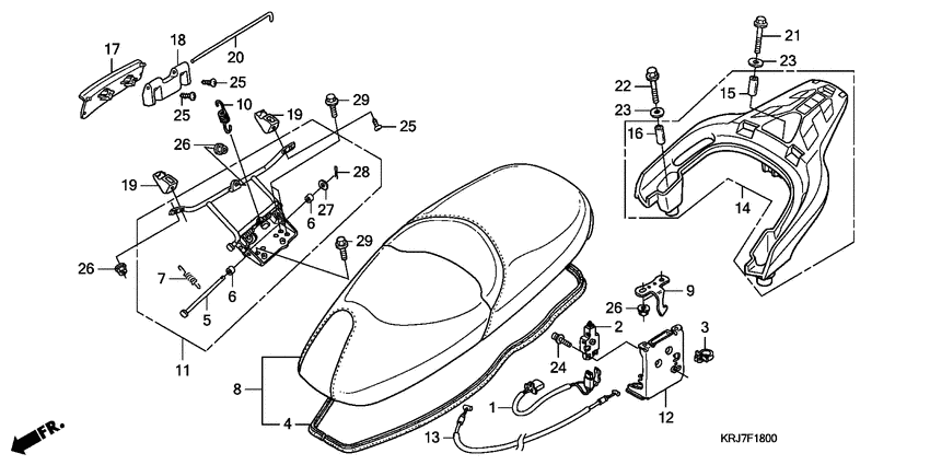Seat/rear carrier