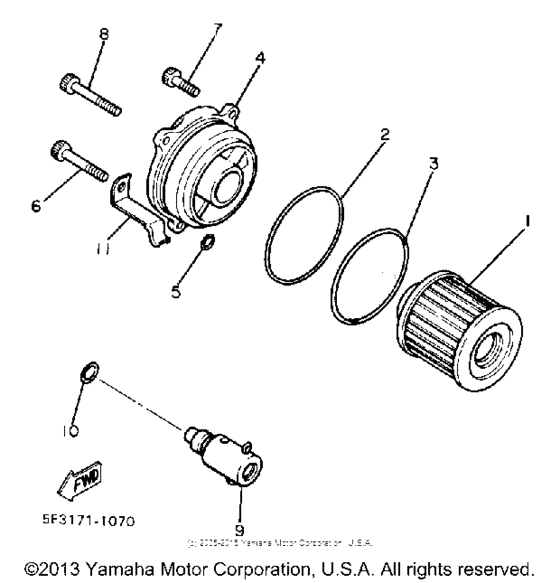 XV750UC Маслянный фильтр