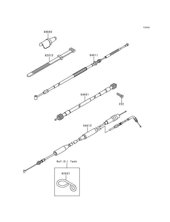 KDX125 Тросы управления