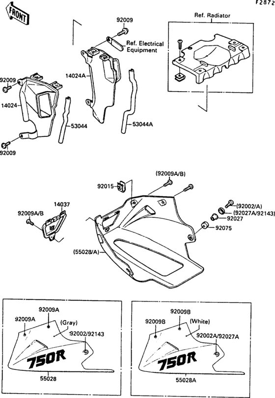 Cowling lowers(zx750-f1)