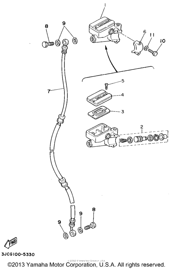 XV535SG Главный тормозной цилиндр