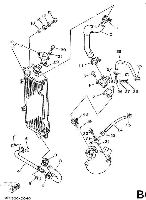 Radiateur durits