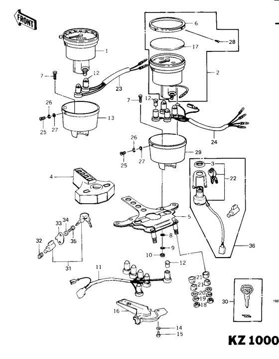 Meters/ignition switch