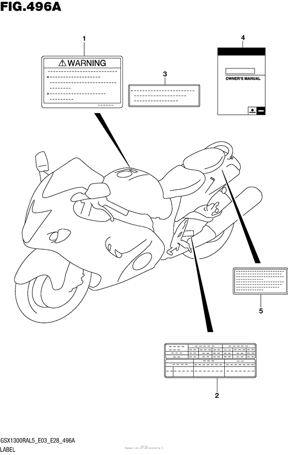 GSX1300R (ABS) Label (Gsx1300Ral5 E03)