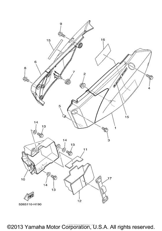 TTR110EY Боковые обтекатели