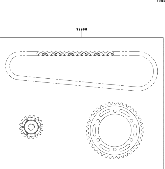 ZX600 Цепь комплект