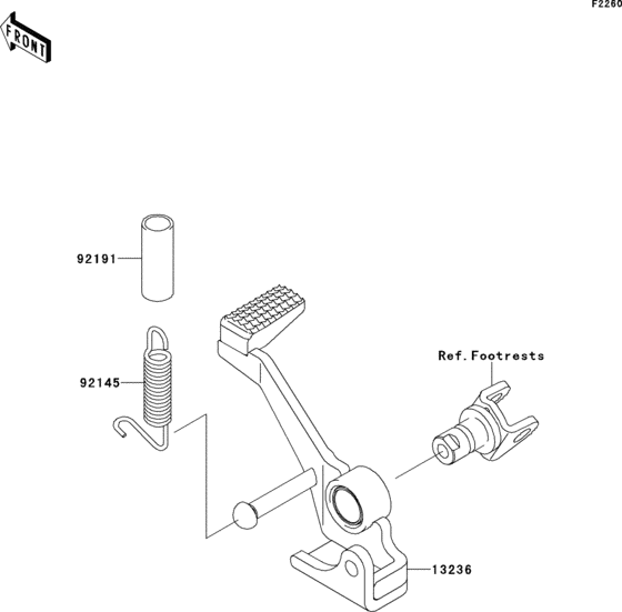 ZR750 Педаль тормоза