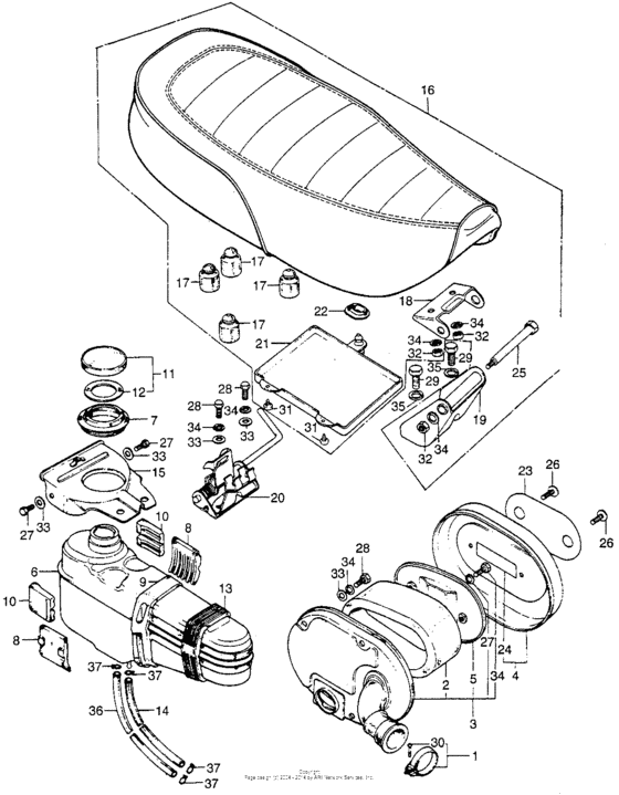 Air cleaner + fuel tank