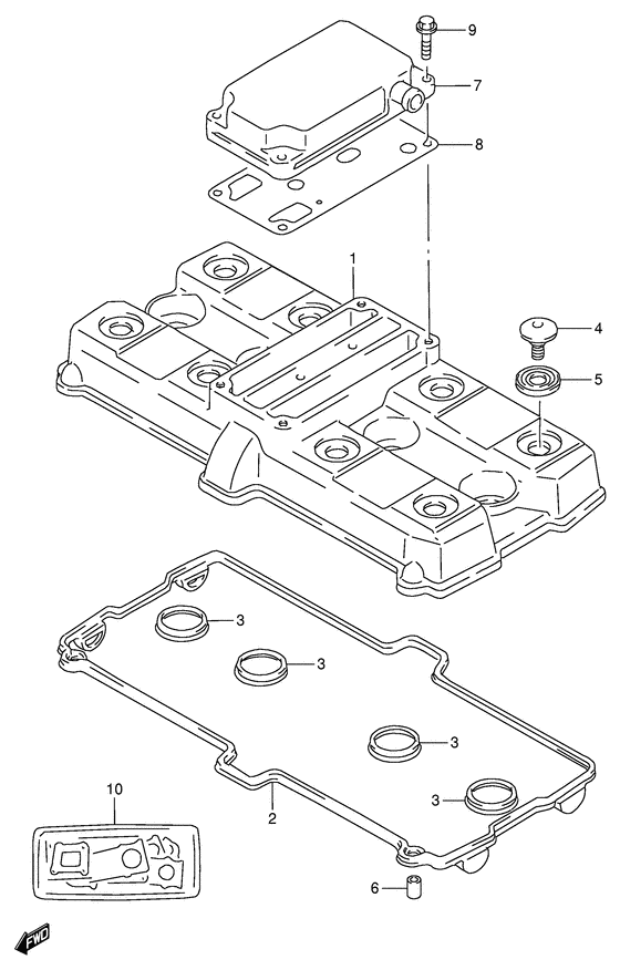 RF900 Крышка головки цилиндров