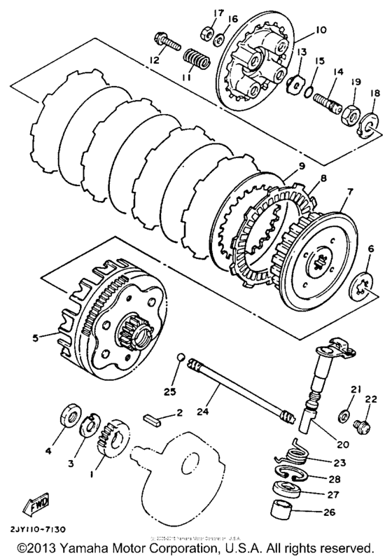 TW200UC Сцепление