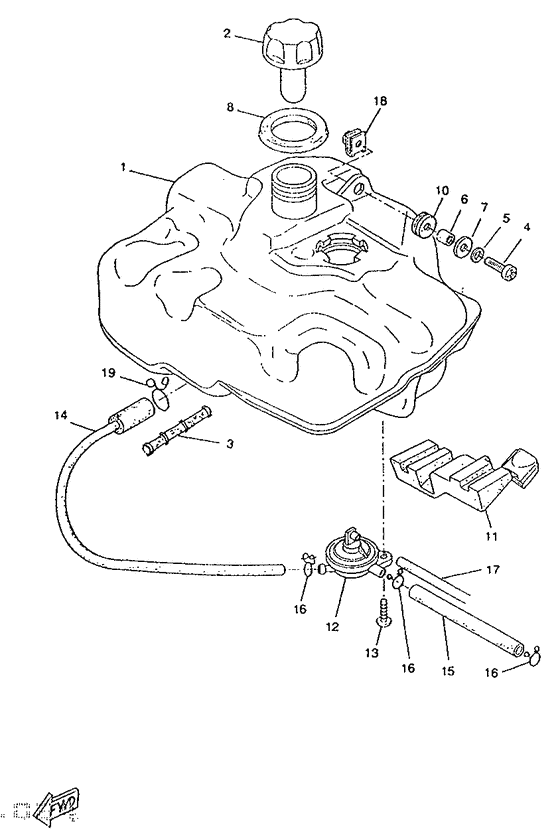 CW50RS Топливный бак