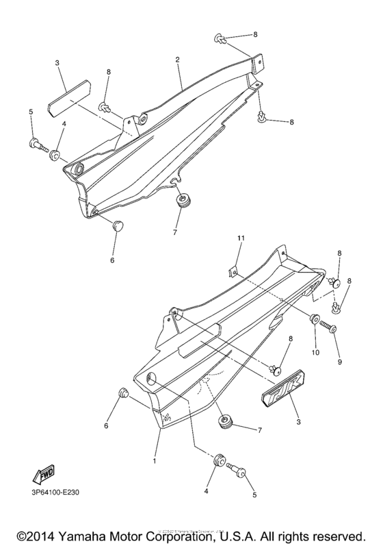 FJR13AXB Боковые обтекатели