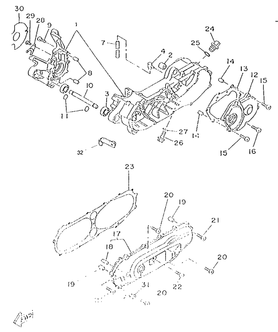 CW50RS Картер двигателя