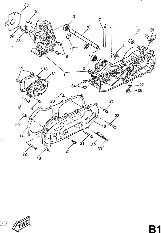 YQ50 Картер двигателя