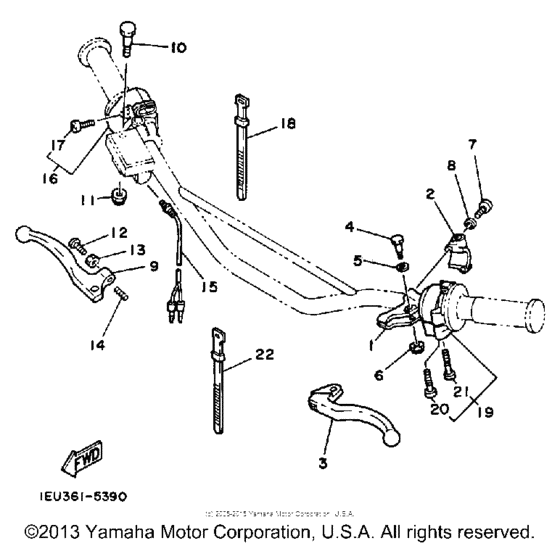XT350N Handle switch - lever