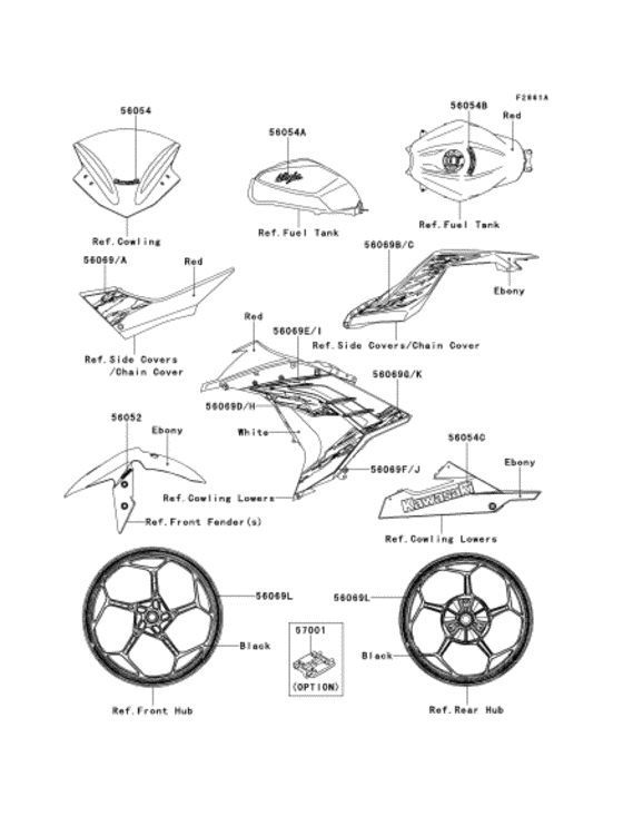 EX250 (ABS) Наклейки