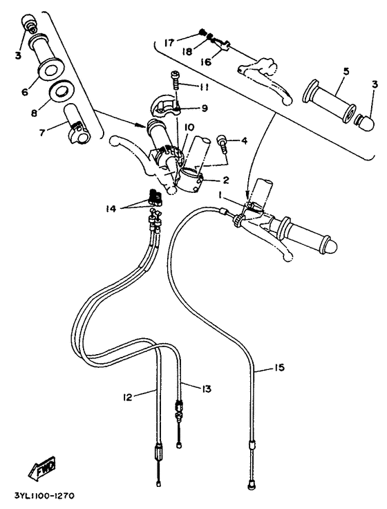 Steering handle. cable