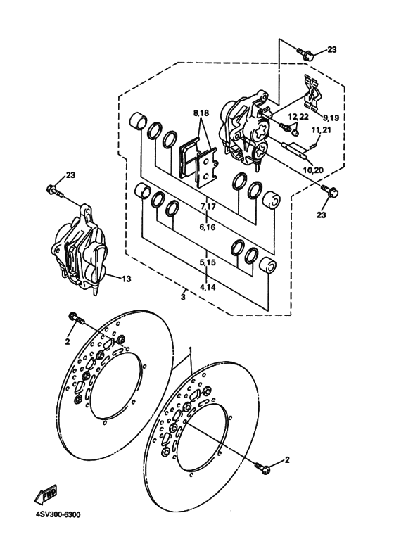BT1100 Передний суппорт