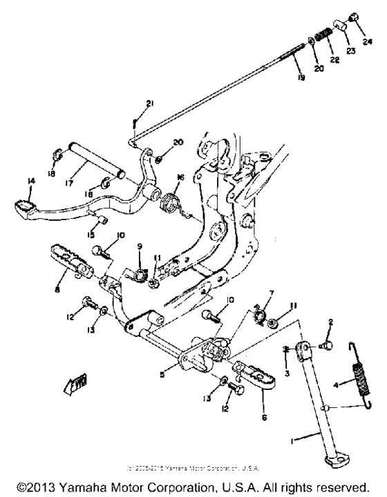 Stand - footrest - brake pedal