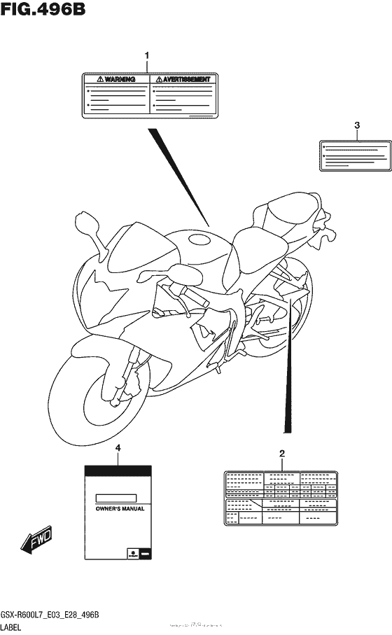 Label (Gsx-R600L7 E28)