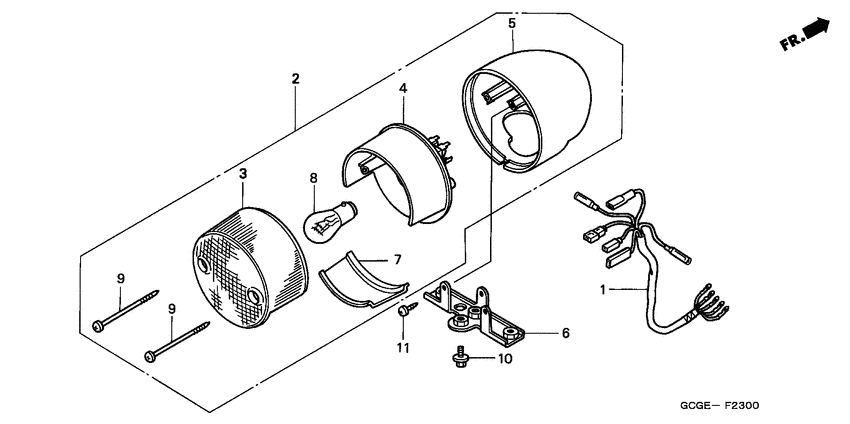 SGX50S Taillight unit ass`y