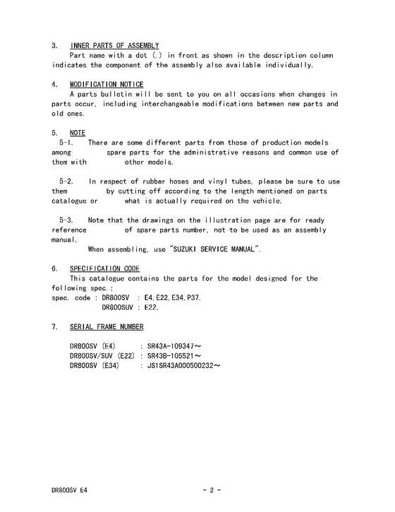 DR800 Catalog preface