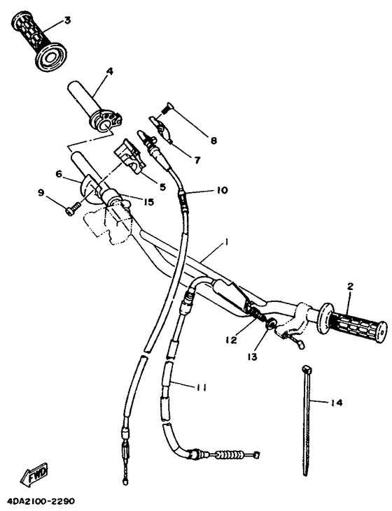 Steering handle. cable