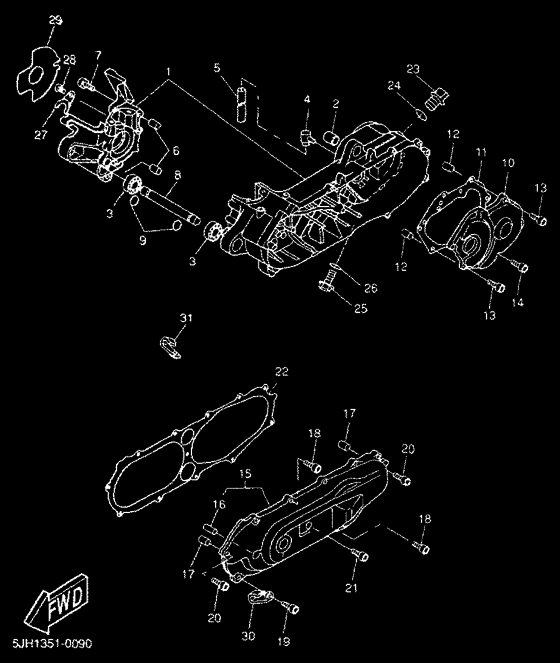 CW50RS Картер двигателя