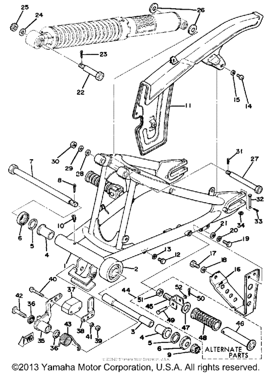 Rear arm chain case