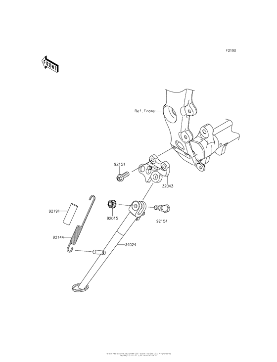 ZX636 Подножка