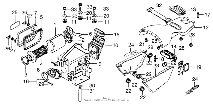 Air cleaner + side cover