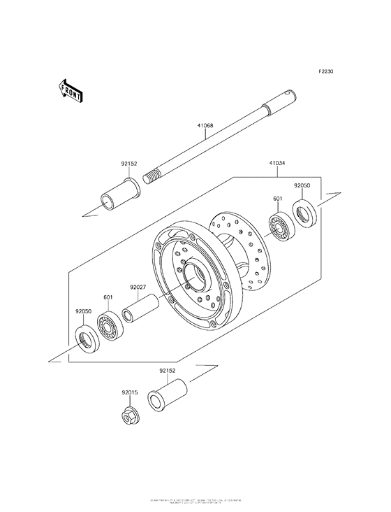 VN900 Переднее колесо